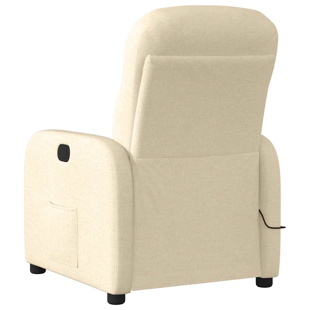 massagestol stof cremefarvet