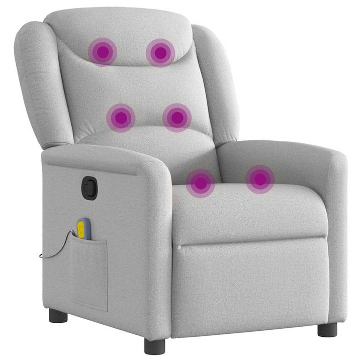 massagestol stof skygrå