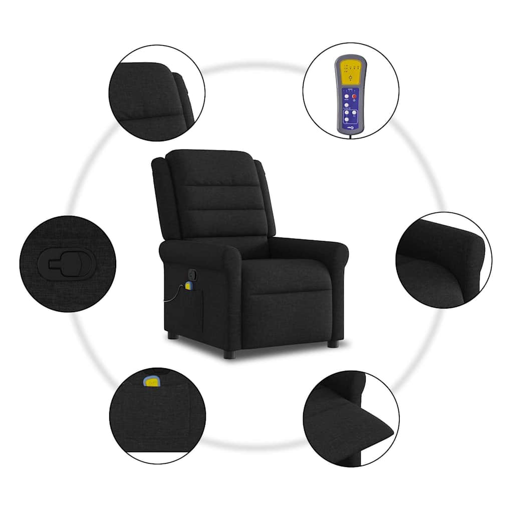 massagestol stof sort