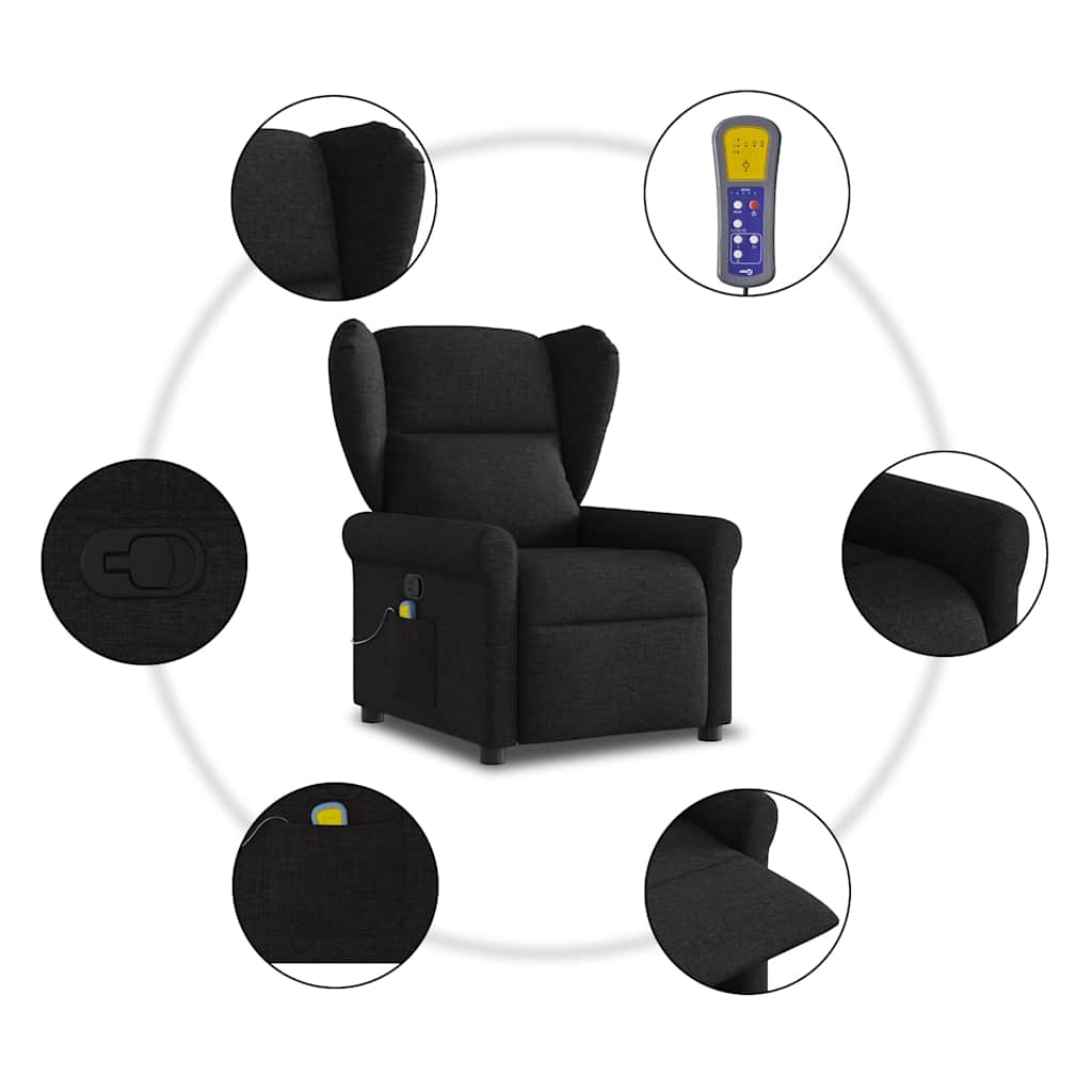 massagestol stof sort
