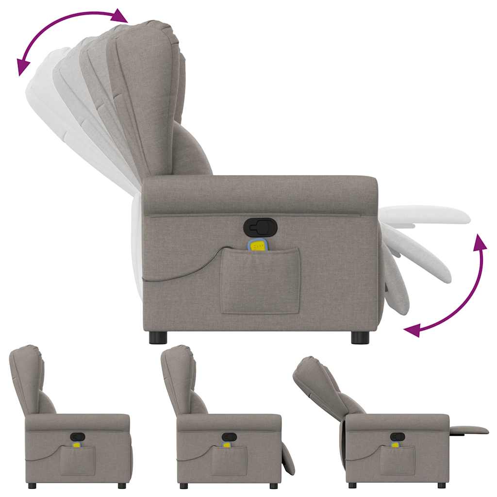 massagestol stof gråbrun