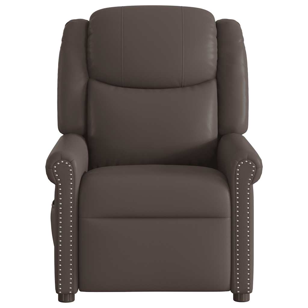 massagestol kunstlæder blank brun