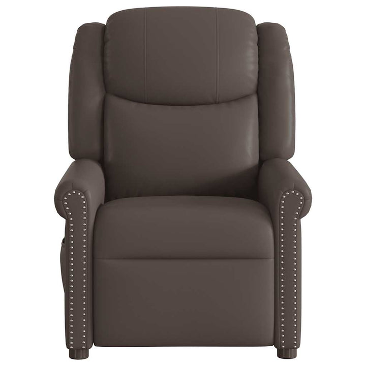 massagestol kunstlæder blank brun