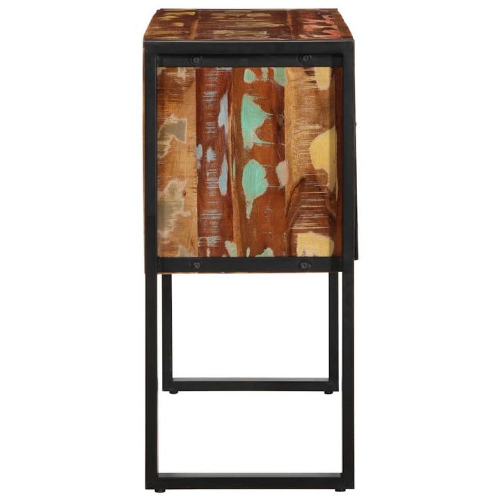 konsolskab flerfarvet 90x35x75 cm massivt genbrugstræ