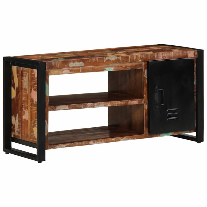 Skobænk Flerfarvet 100 x 40 x 50 cm Massivt genbrugstræ