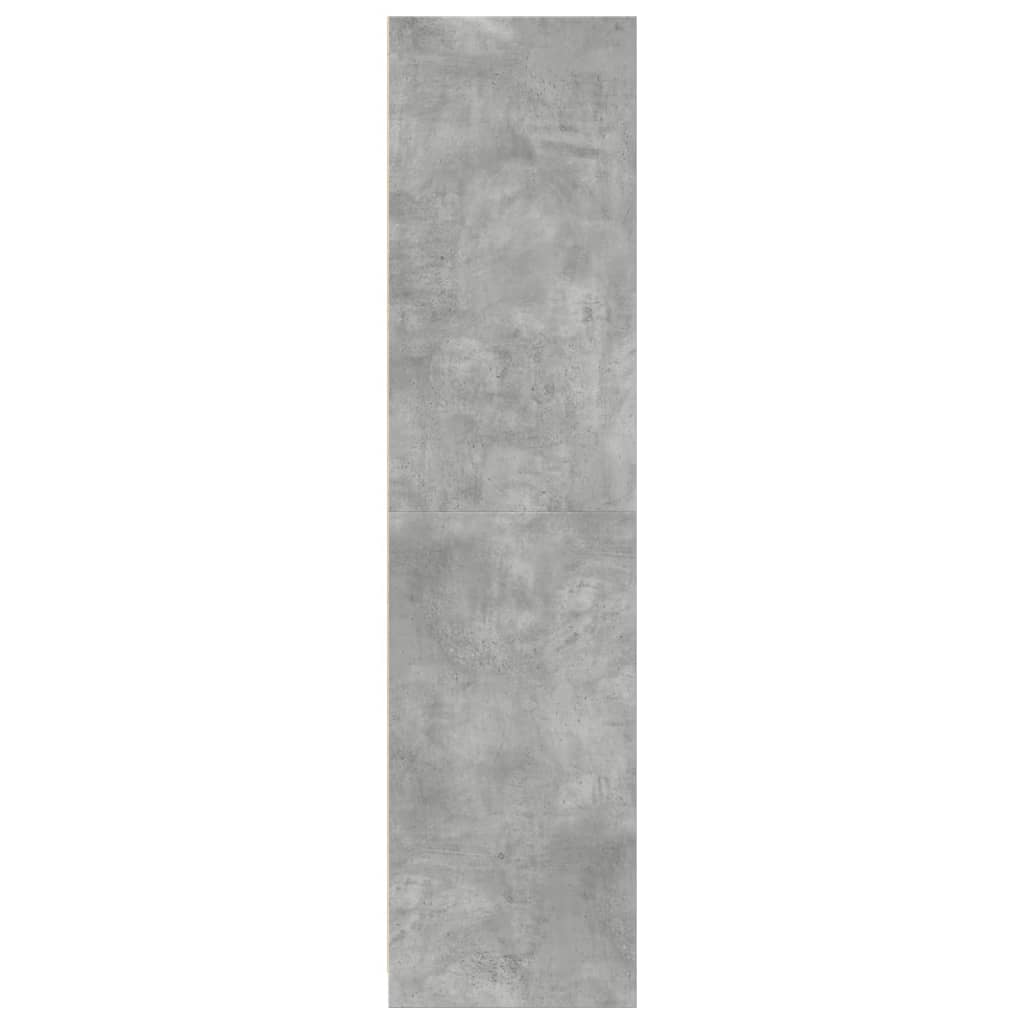 klædeskab 30x50x200 cm konstrueret træ betongrå