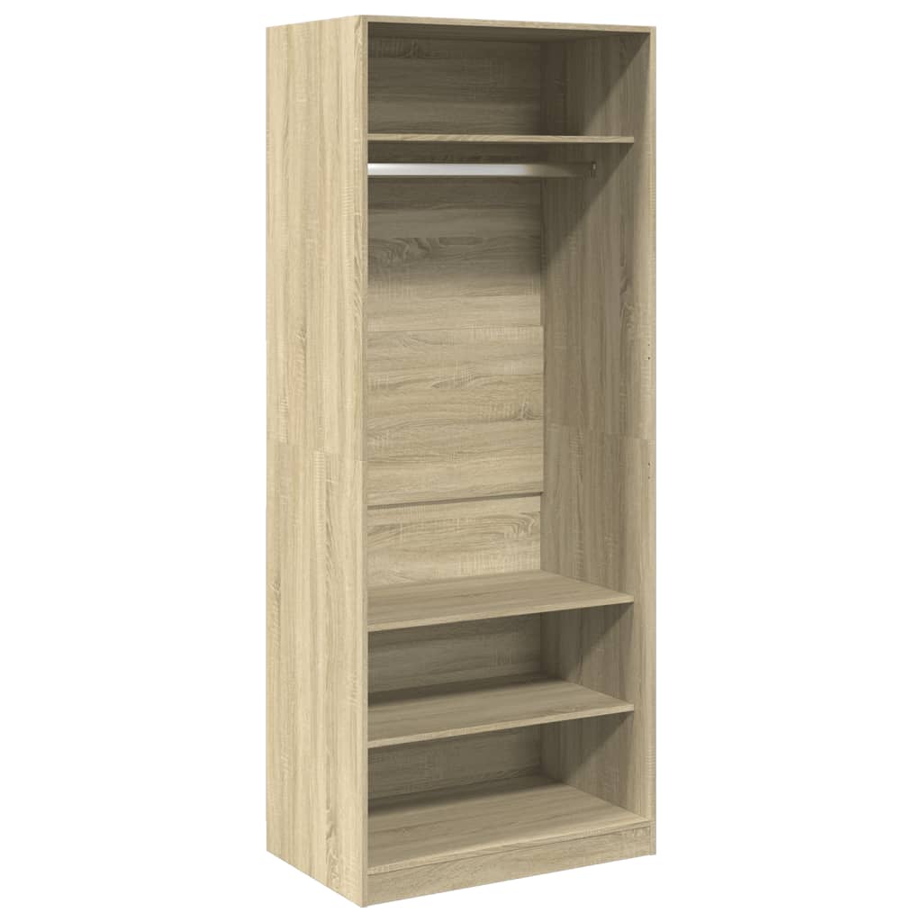 klædeskab 80x50x200 cm konstrueret træ sonoma-eg