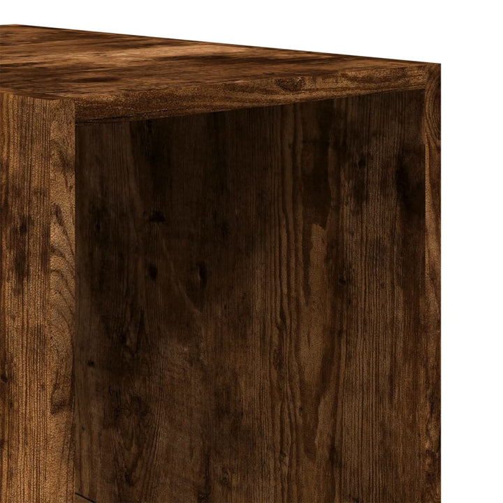 klædeskab 30x50x200 cm konstrueret træ røget egetræsfarve