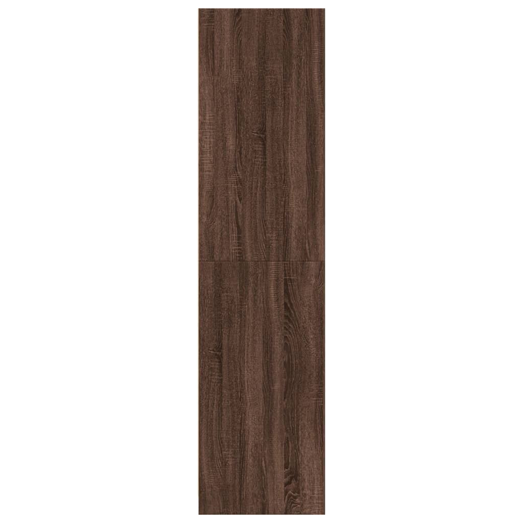 klædeskab 30x50x200 cm konstrueret træ brun egetræsfarve