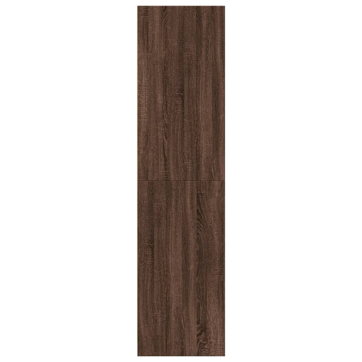 klædeskab 30x50x200 cm konstrueret træ brun egetræsfarve
