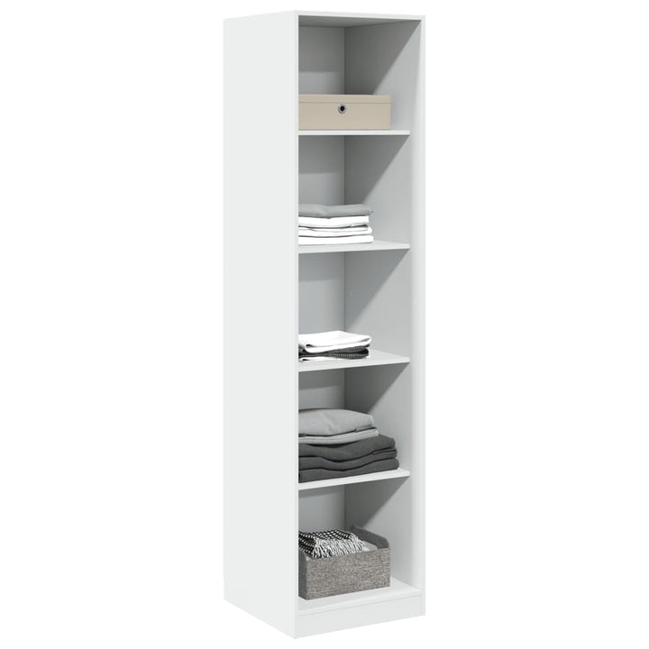 klædeskab 50x50x200 cm konstrueret træ hvid