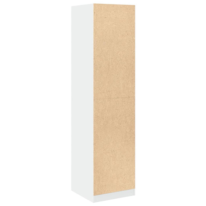klædeskab 50x50x200 cm konstrueret træ hvid