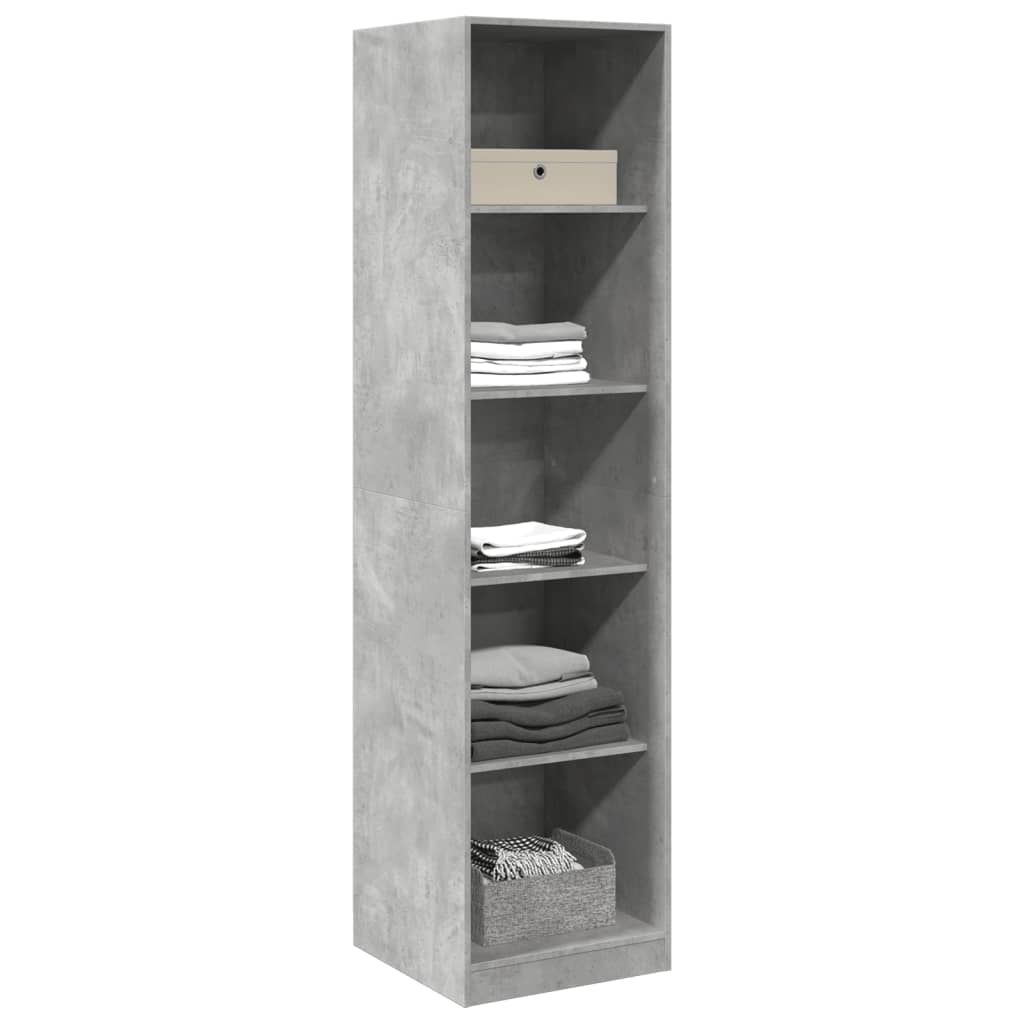 klædeskab 50x50x200 cm konstrueret træ betongrå