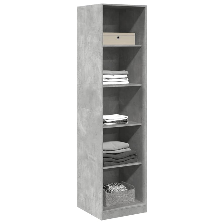 klædeskab 50x50x200 cm konstrueret træ betongrå