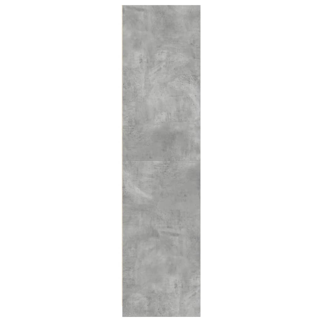 klædeskab 50x50x200 cm konstrueret træ betongrå