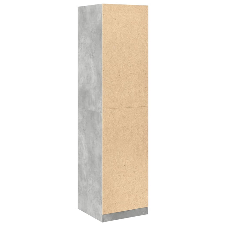 klædeskab 50x50x200 cm konstrueret træ betongrå