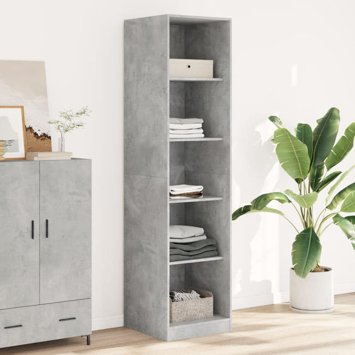 klædeskab 50x50x200 cm konstrueret træ betongrå