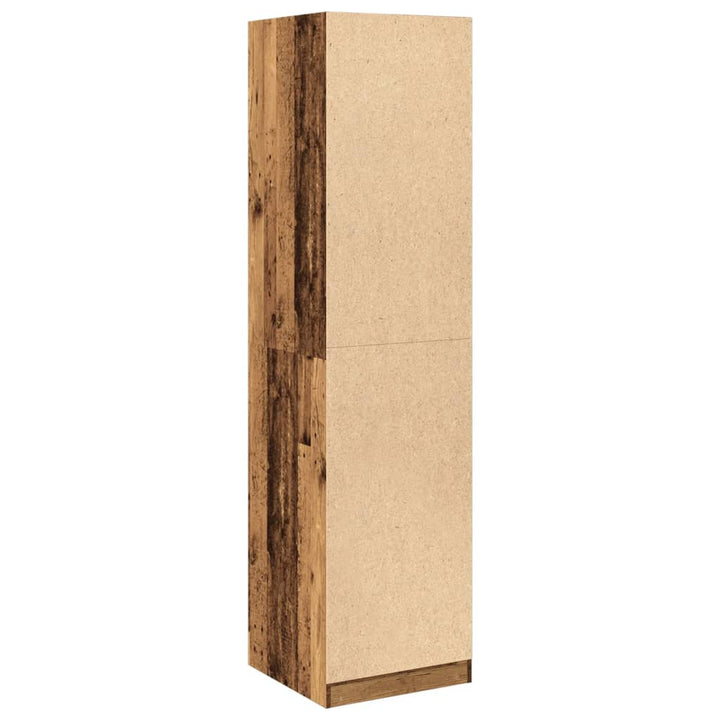 klædeskab 50x50x200 cm konstrueret træ gammelt træ-look