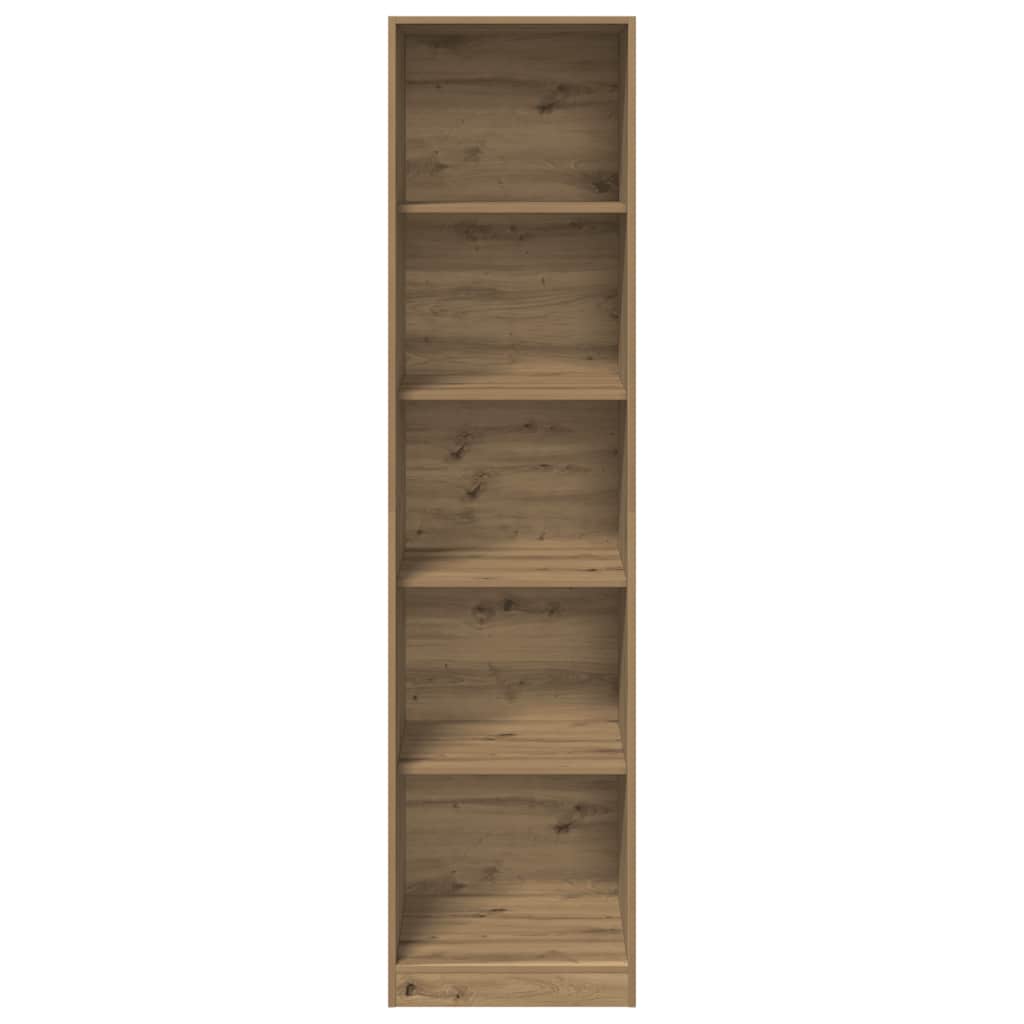 klædeskab 50x50x200 cm konstrueret træ egetræsfarve