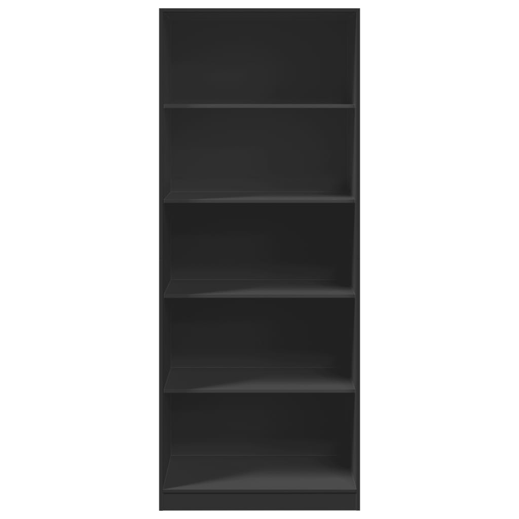 klædeskab 80x50x200 cm konstrueret træ sort
