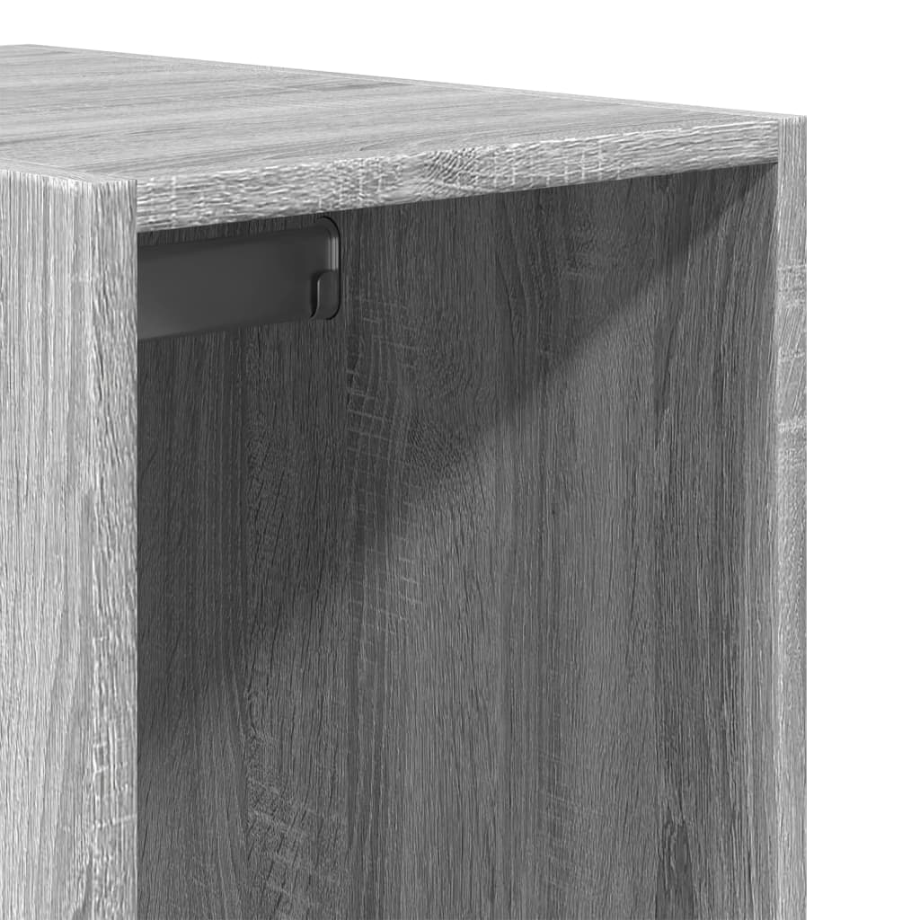 klædeskab 30x50x200 cm konstrueret træ grå sonoma-eg