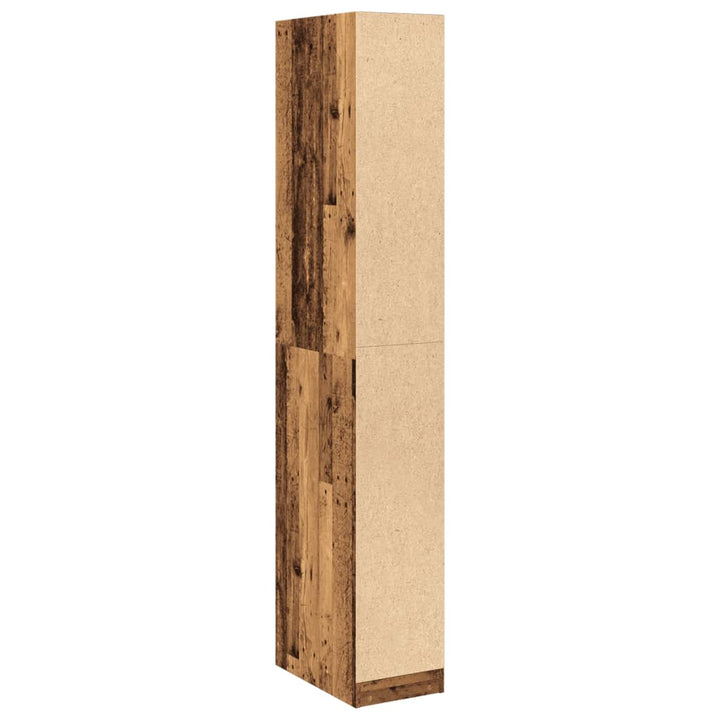 klædeskab 30x50x200 cm konstrueret træ gammelt træ-look
