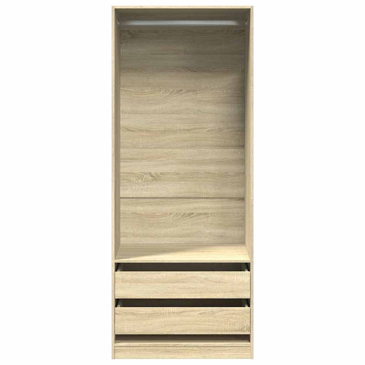 klædeskab 80x50x200 cm konstrueret træ sonoma-eg