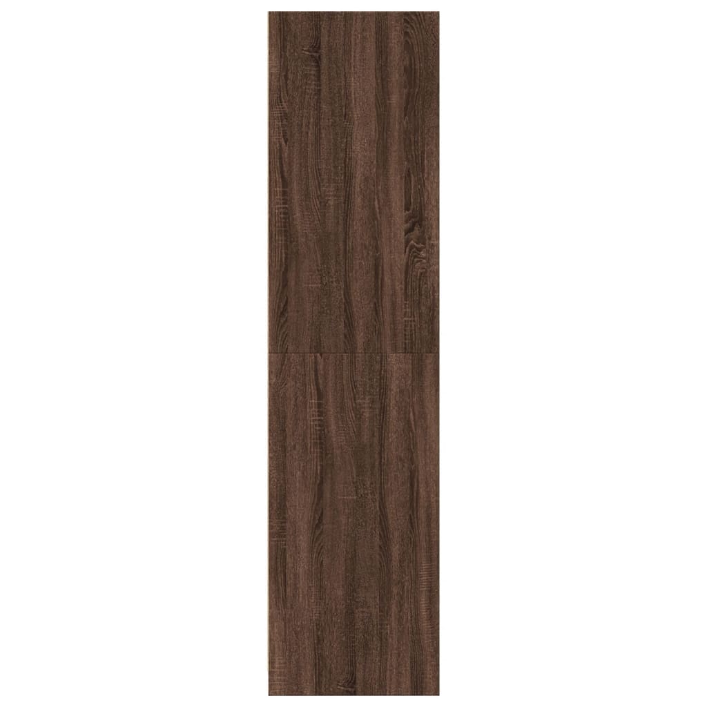 klædeskab 30x50x200 cm konstrueret træ brun egetræsfarve