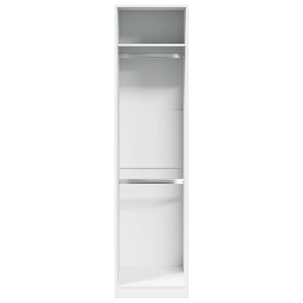 klædeskab 50x50x200 cm konstrueret træ hvid