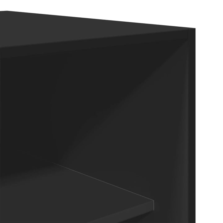 klædeskab 50x50x200 cm konstrueret træ sort
