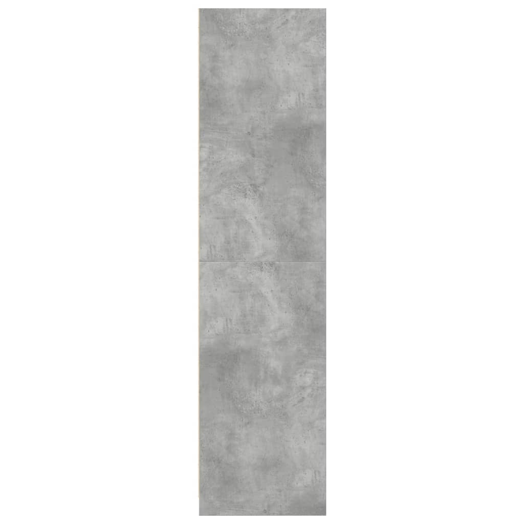 klædeskab 50x50x200 cm konstrueret træ betongrå
