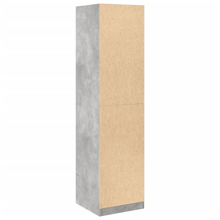 klædeskab 50x50x200 cm konstrueret træ betongrå