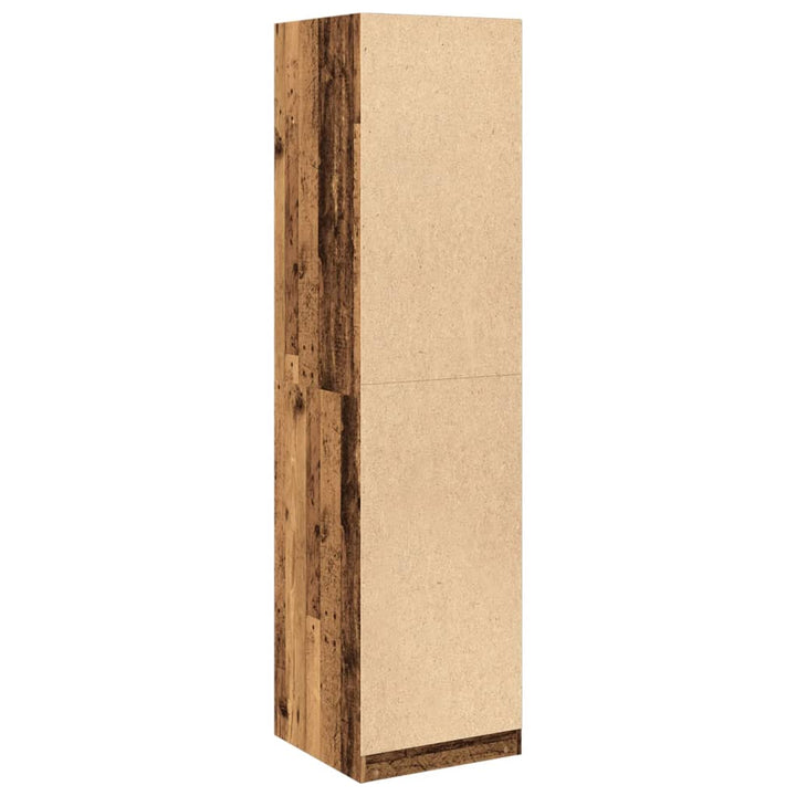 klædeskab 50x50x200 cm konstrueret træ gammelt træ-look