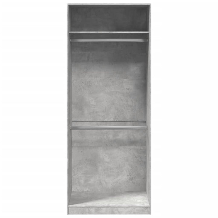 klædeskab 80x50x200 cm konstrueret træ betongrå