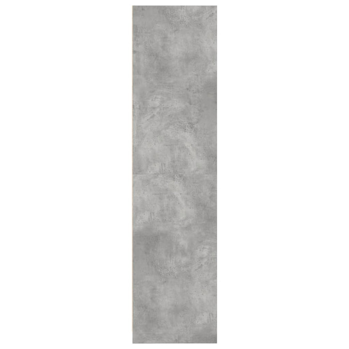 klædeskab 80x50x200 cm konstrueret træ betongrå