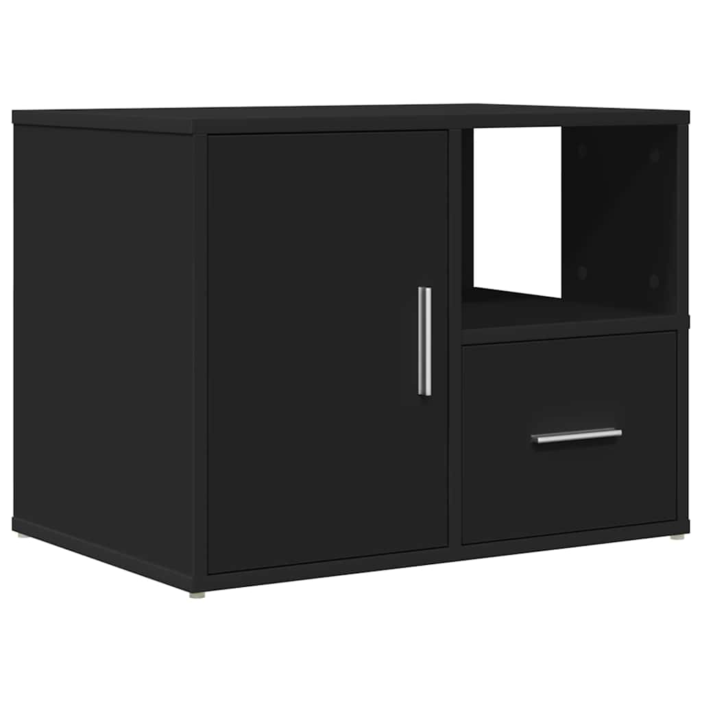 hjørneskab 160x40x45 cm konstrueret træ sort