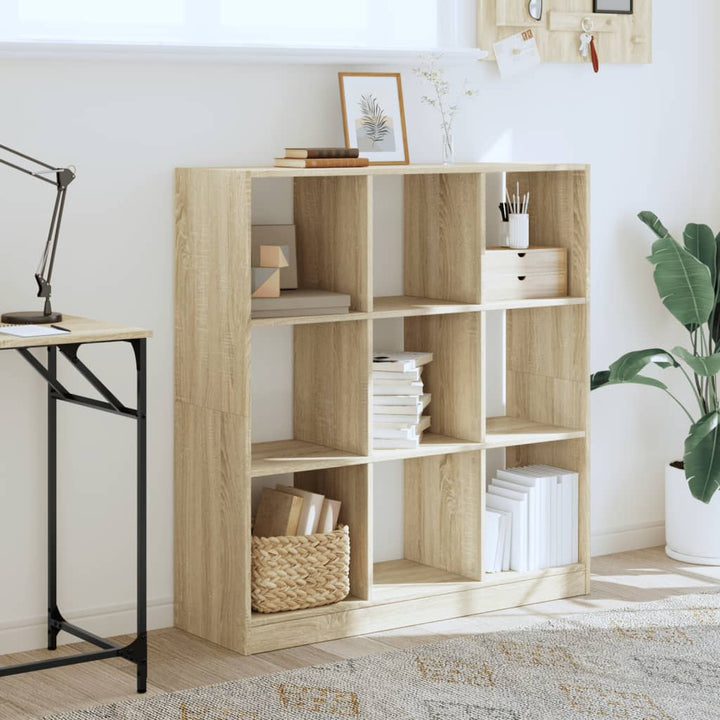 bogreol 102x32x108 cm konstrueret træ sonoma-eg