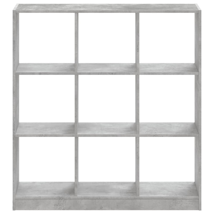 bogreol 102x32x109 cm konstrueret træ betongrå