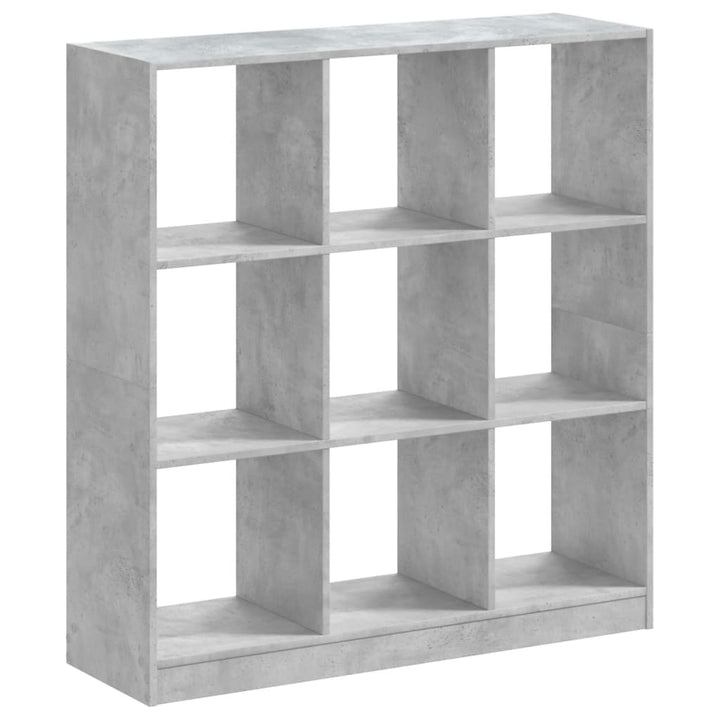 bogreol 102x32x109 cm konstrueret træ betongrå