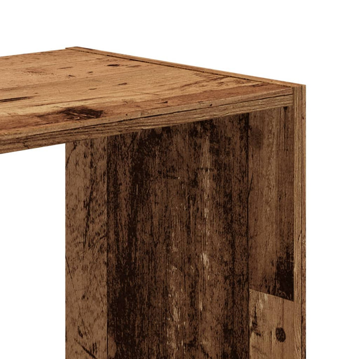 bogreol 102x32x109 cm konstrueret træ antikt træ