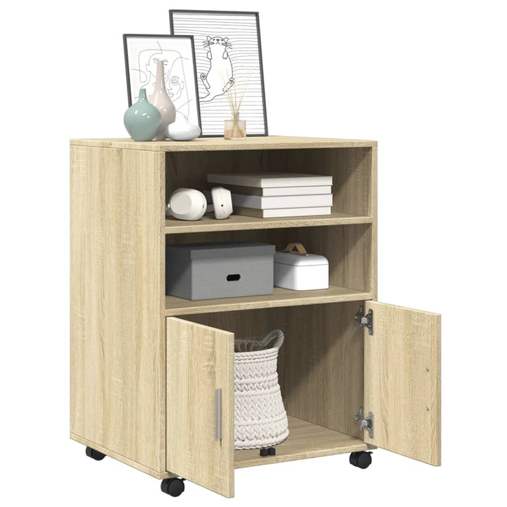 rullebord 60x48x81 cm konstrueret træ sonoma-eg