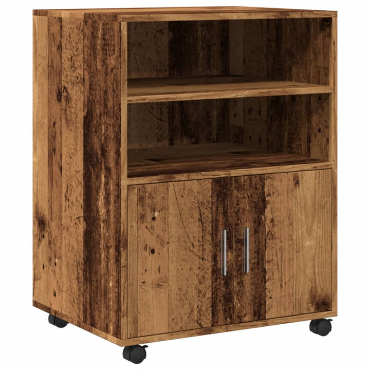 rullebord 60x48x81 cm konstrueret træ gammelt trælook