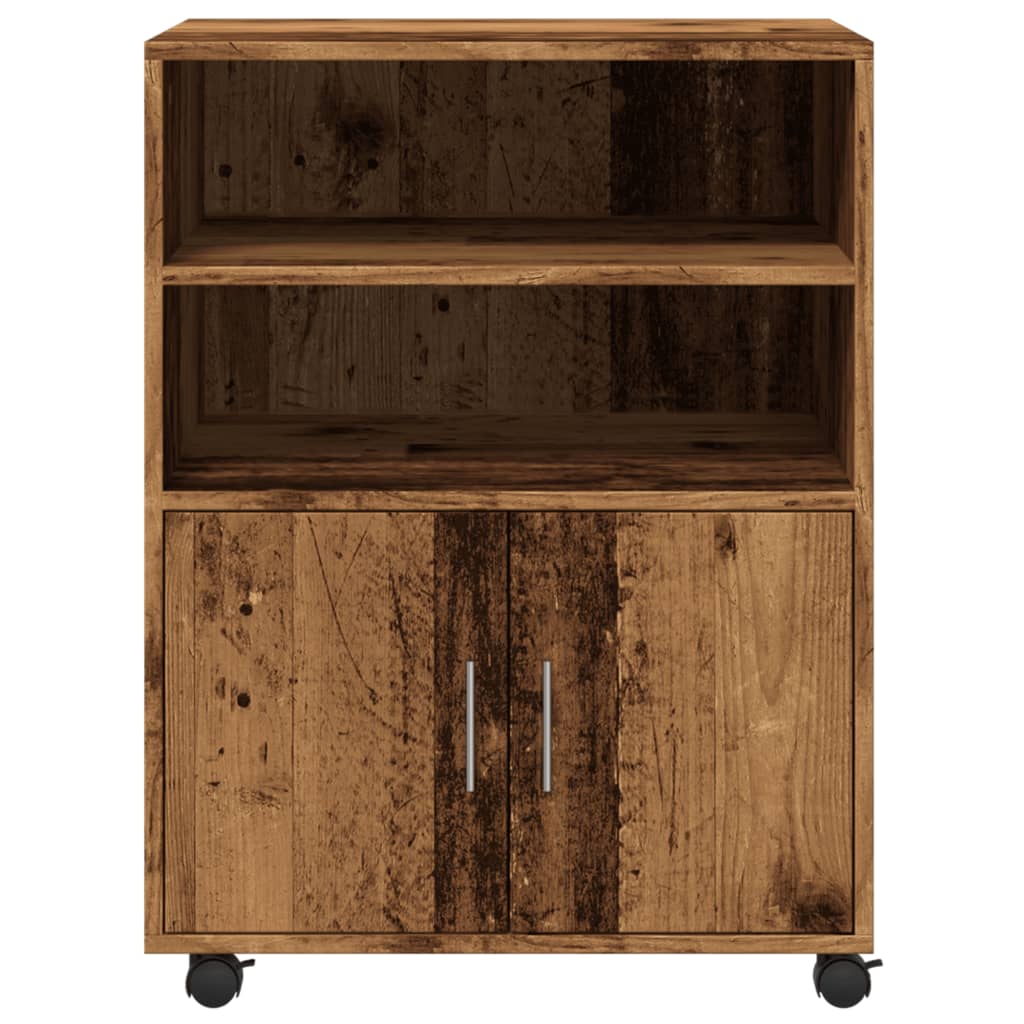 rullebord 60x48x81 cm konstrueret træ gammelt trælook