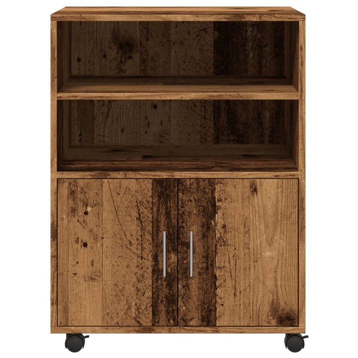 rullebord 60x48x81 cm konstrueret træ gammelt trælook