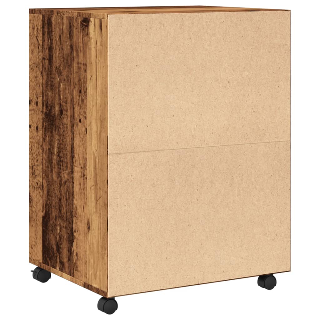 rullebord 60x48x81 cm konstrueret træ gammelt trælook
