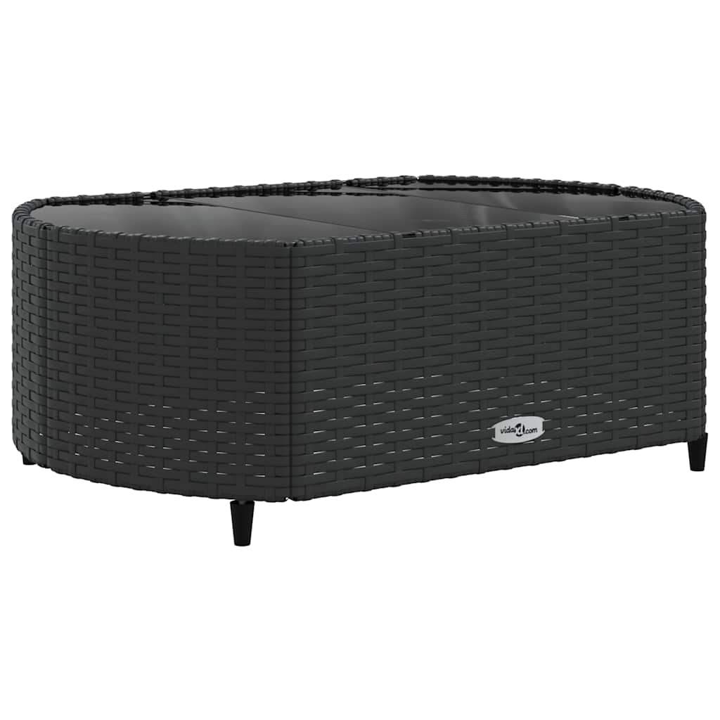 sofasæt til haven 7 dele med hynder polyrattan sort