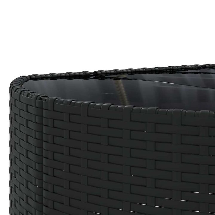 sofasæt til haven 7 dele med hynder polyrattan sort