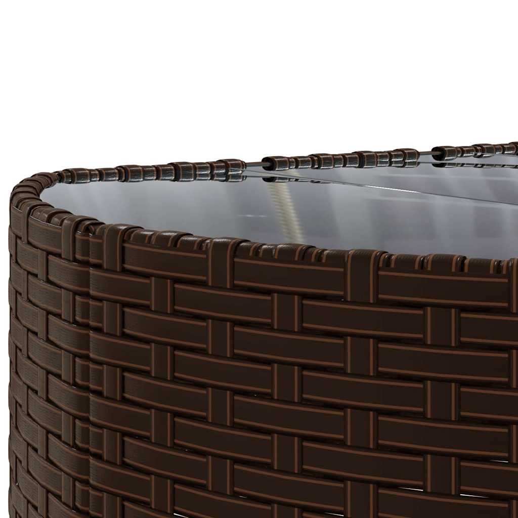 sofasæt til haven 7 dele med hynder polyrattan brun