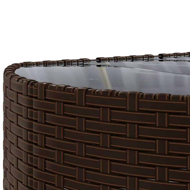 sofasæt til haven 7 dele med hynder polyrattan brun