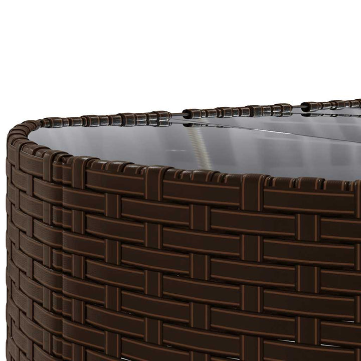 sofasæt til haven 7 dele med hynder polyrattan brun